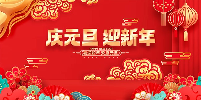 喜迎蛇年欢度元旦2025新年晚会展板