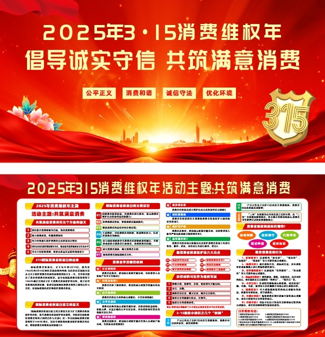 2025年315消费维权年活动宣传栏