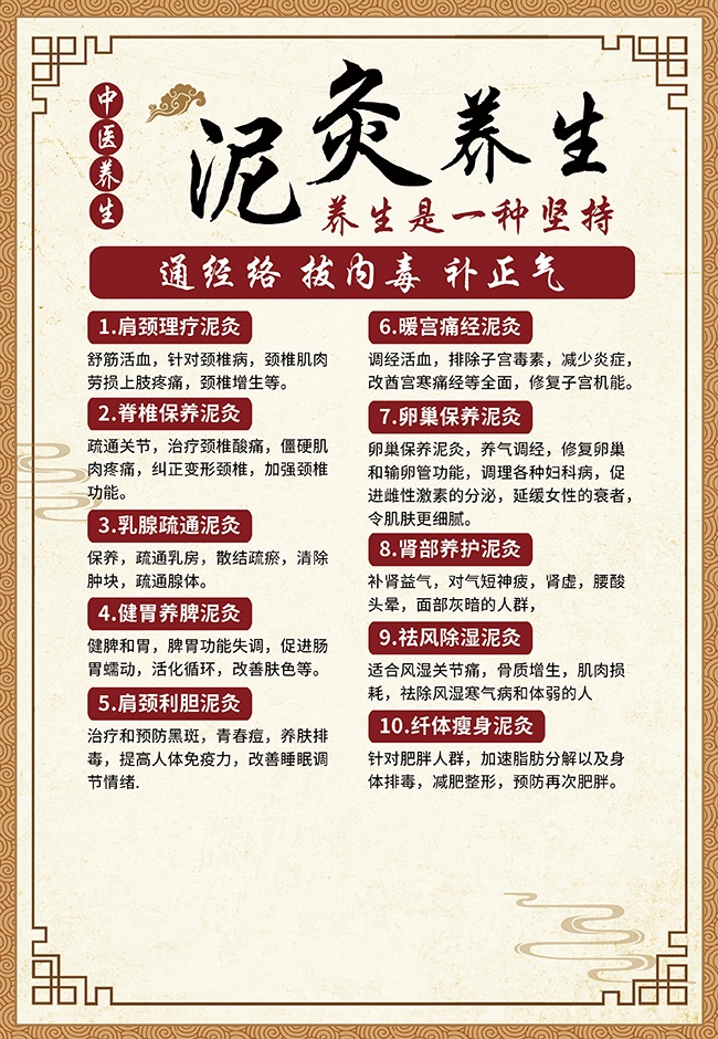 中医养生泥灸养生海报设计