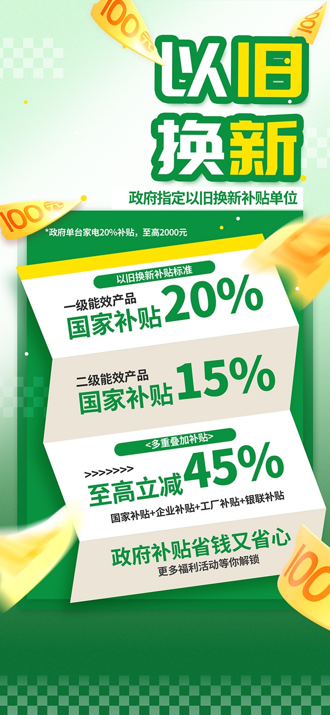 以旧换新国补活动海报图片素材