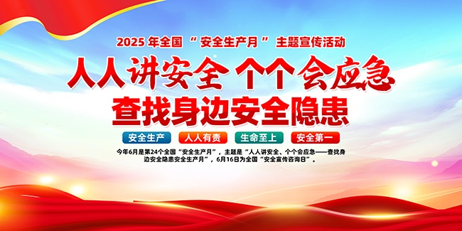 安全生产月宣传标语图片素材