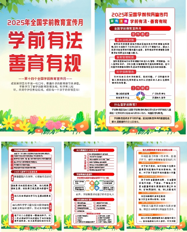 2025年全国学前教育宣传月宣传挂图图片素材
