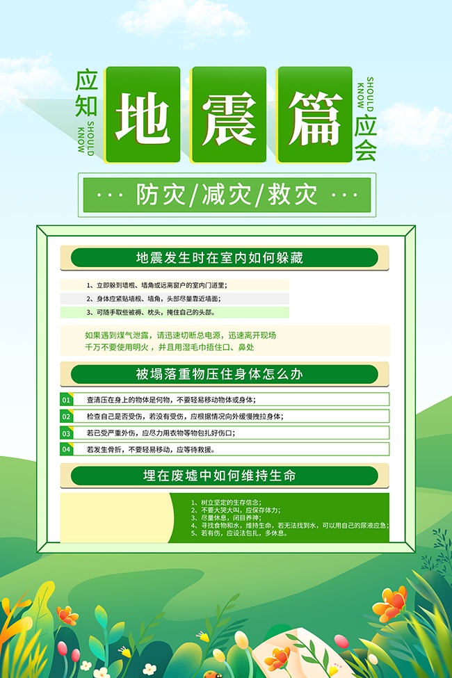 地震知识科普广告设计