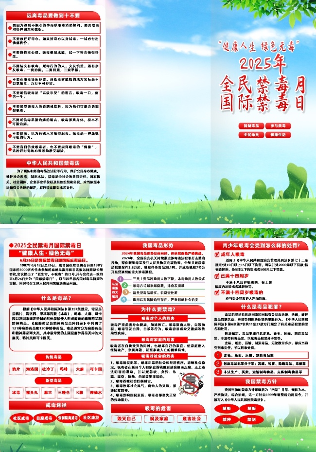2025全民禁毒月三折页
