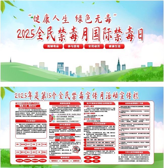 2025国际禁毒日展板