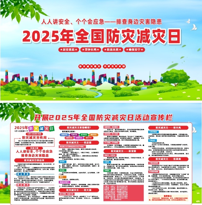 2025年全国防灾减灾日宣传栏