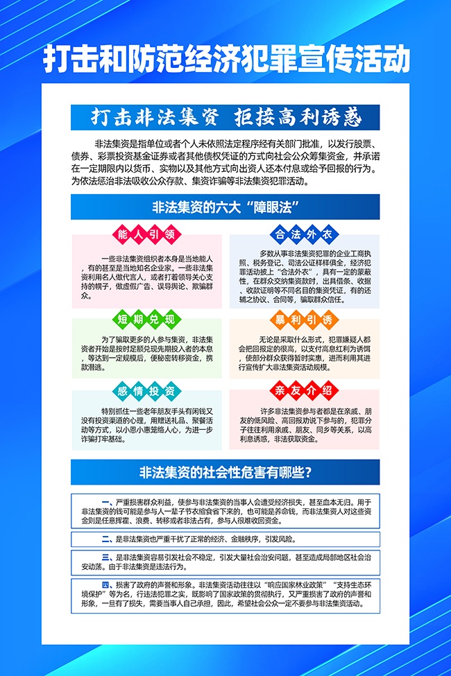 打击和防范经济犯罪宣传活动展板图片素材