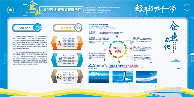 商务企业文化宣传栏图片下载