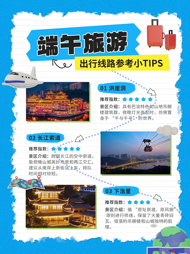 端午短途旅行攻略海报