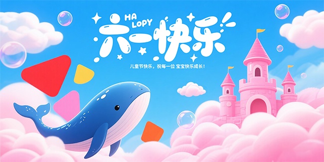 手绘六一儿童节展板