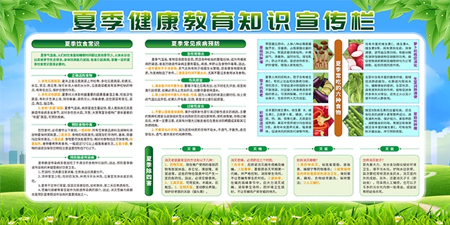 夏季健康教育知识宣传栏