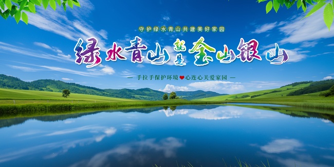 绿水青山就是金山银山环保标语图片下载