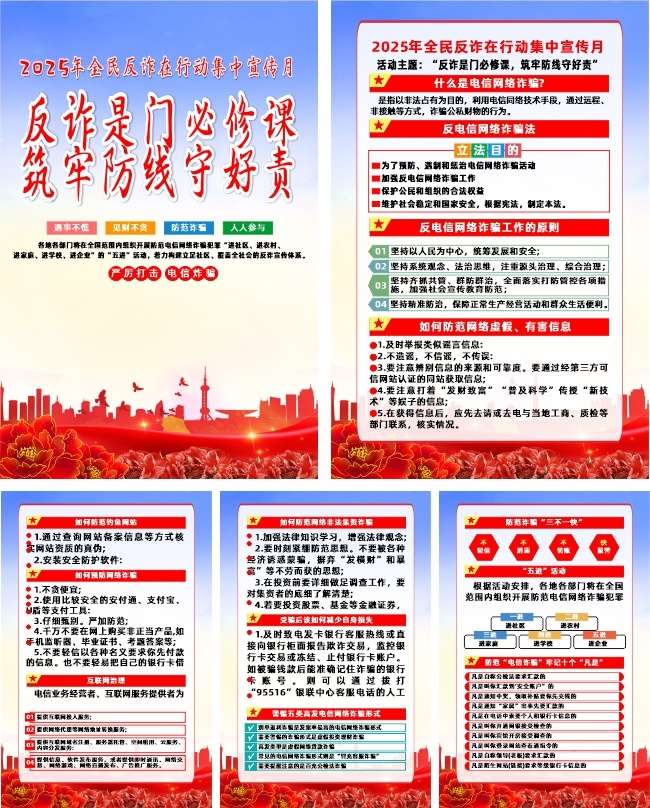 2025年全民反诈在行动集中宣传月海报展板