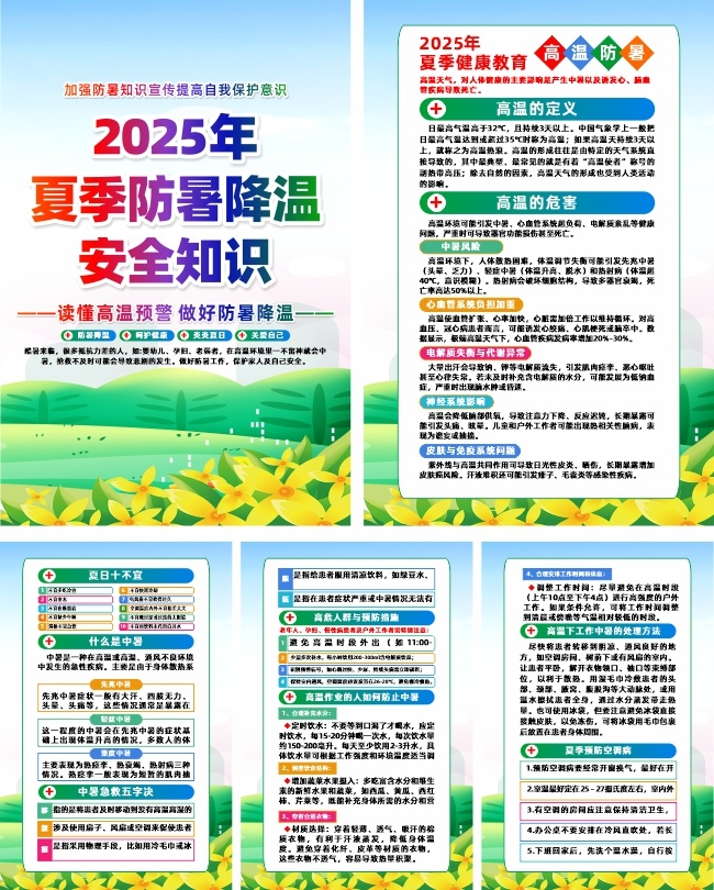 夏季防暑降温安全宣传挂图图片