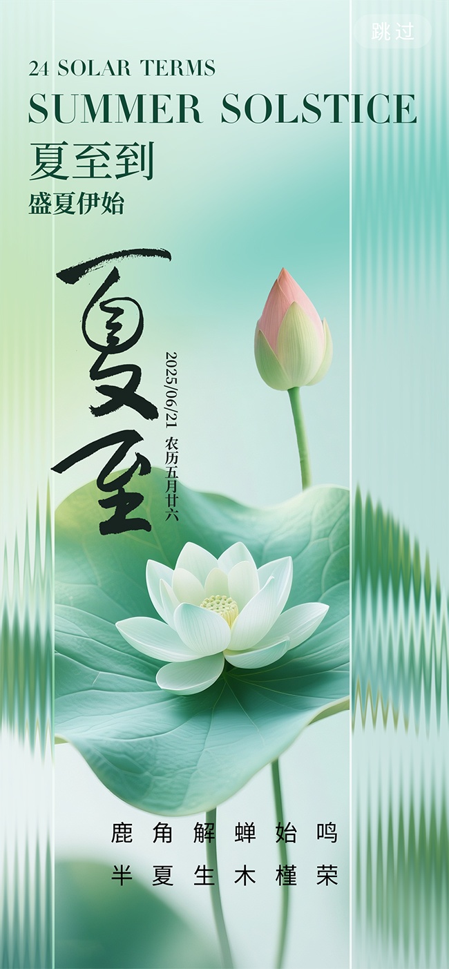 夏至节气海报图片素材