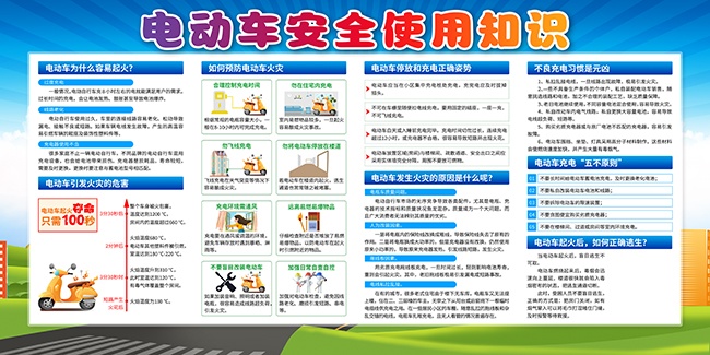 电动车安全使用知识图片素材下载