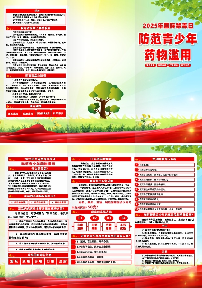 2025年国际禁毒日三折页