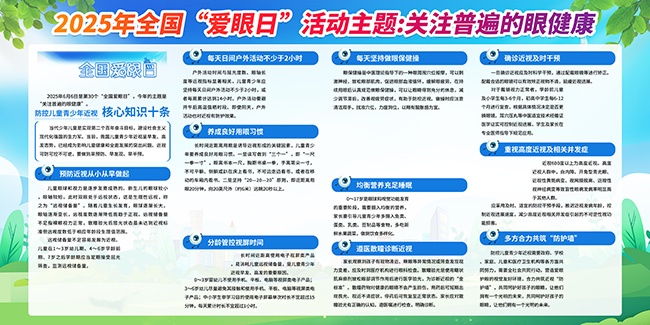 2025年全国爱眼日展板