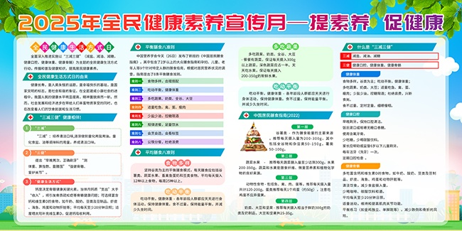 2025年全民健康素养宣传月宣传栏