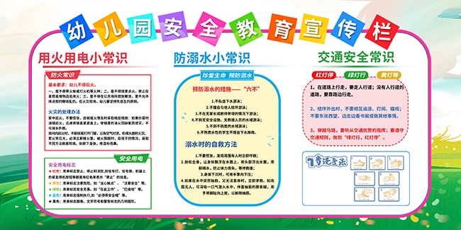 防溺水用电安全展板