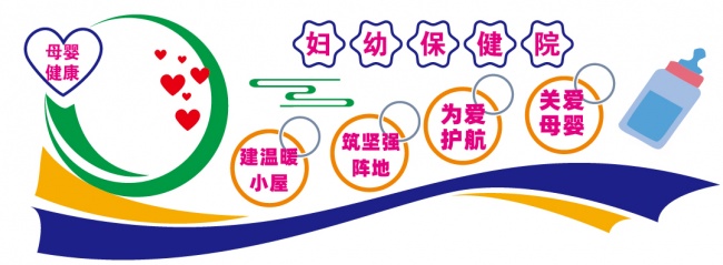 保健院母婴健康主题文化墙设计