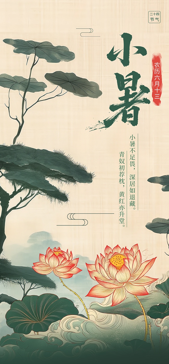 小暑二十四节气海报