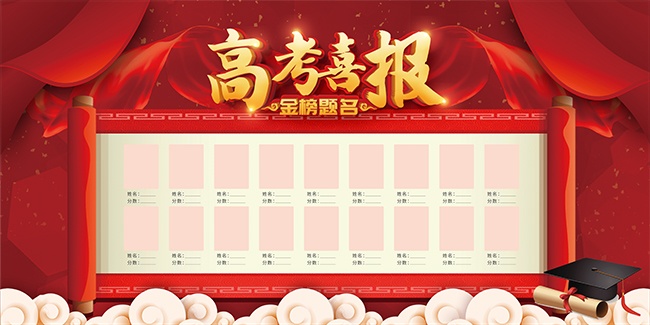 高考喜报金榜题名宣传栏
