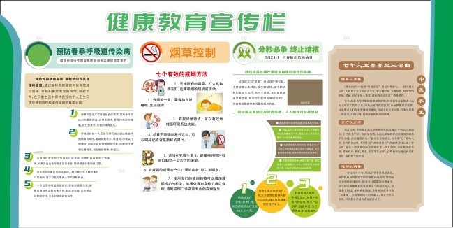 绿色健康教育知识宣传栏设计