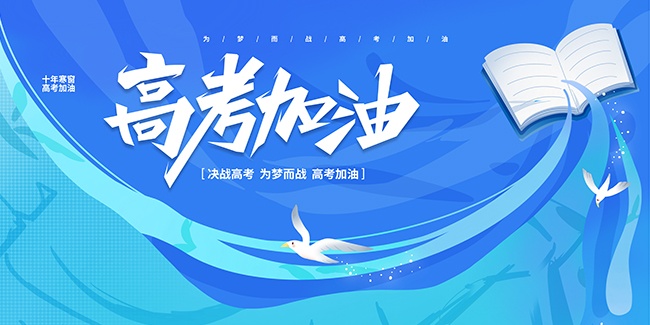 简约高考加油2024高考宣传展板