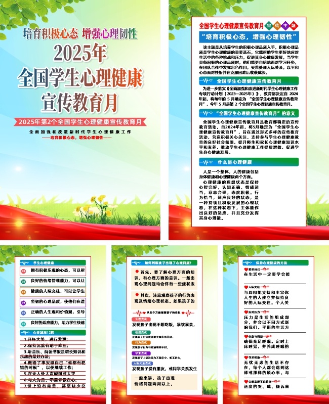 2025年全国学生心理健康宣传教育月海报挂图