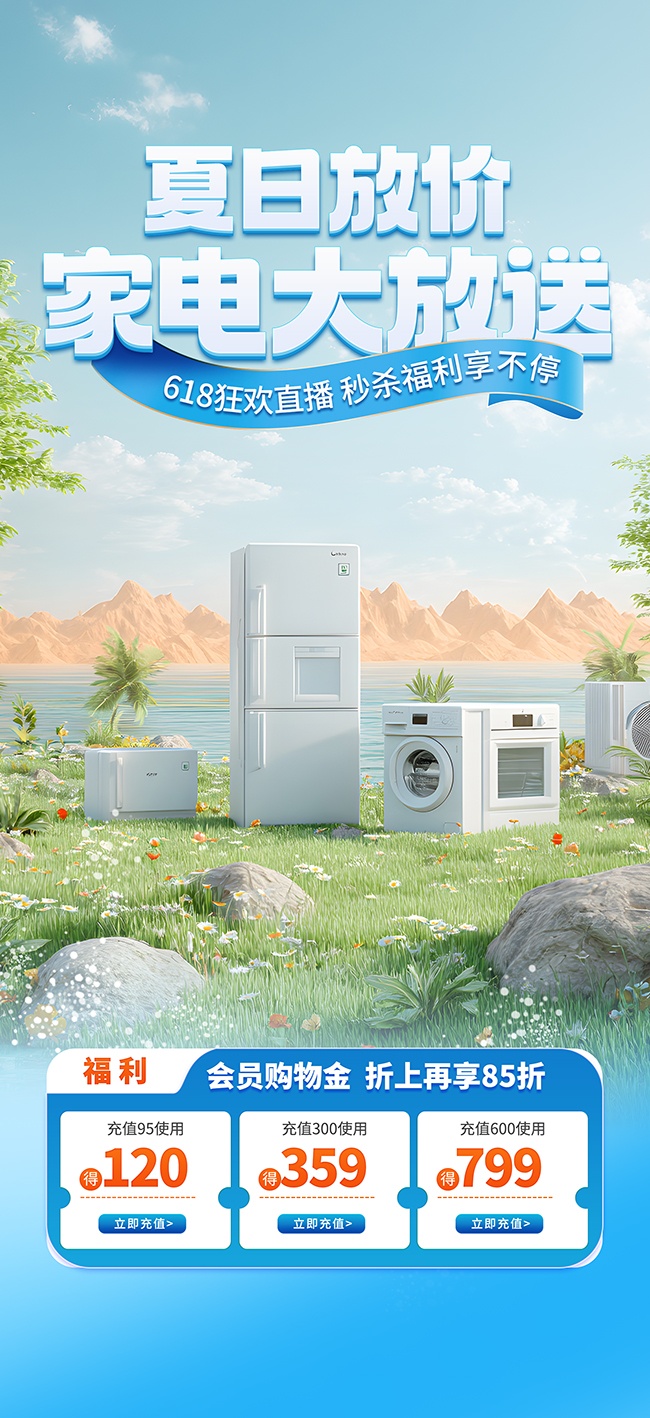 夏日放价家电大放送广告