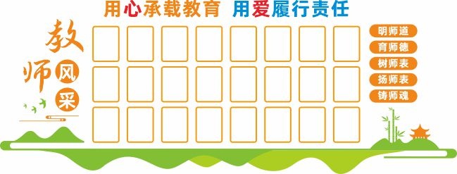 校园学校教师风采墙照片墙设计