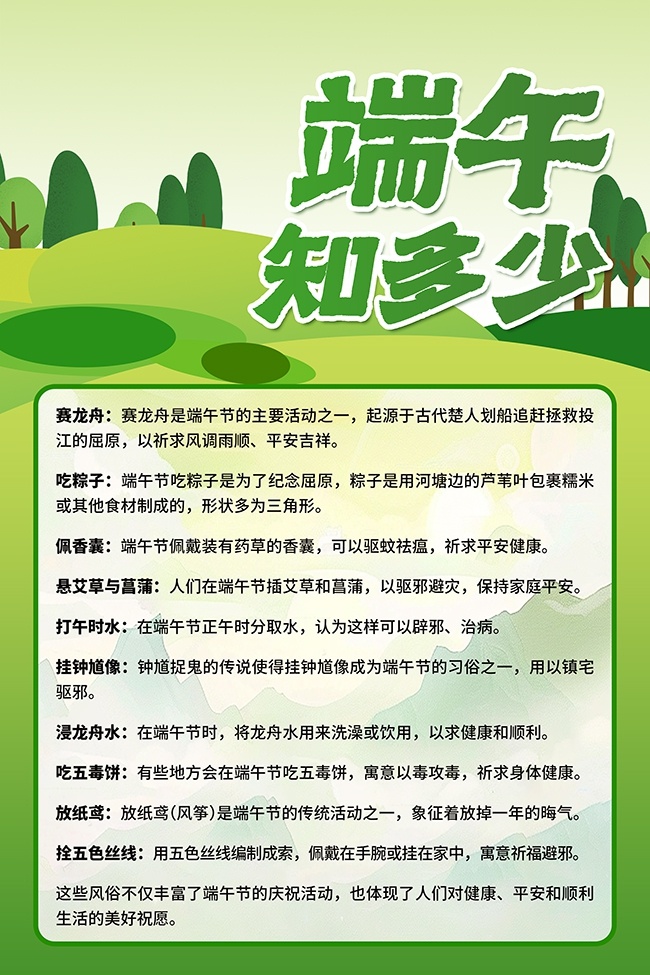 端午知识科普海报