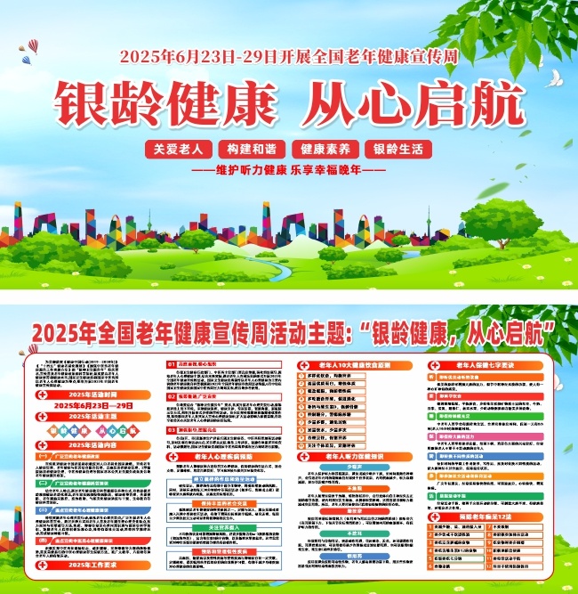 2025年全国老年健康宣传周活动宣传栏