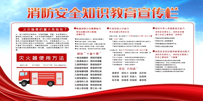 消防安全知识教育宣传栏