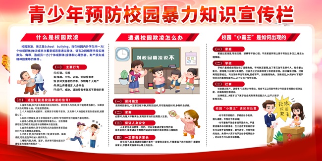 青少年预防校园暴力知识宣传栏