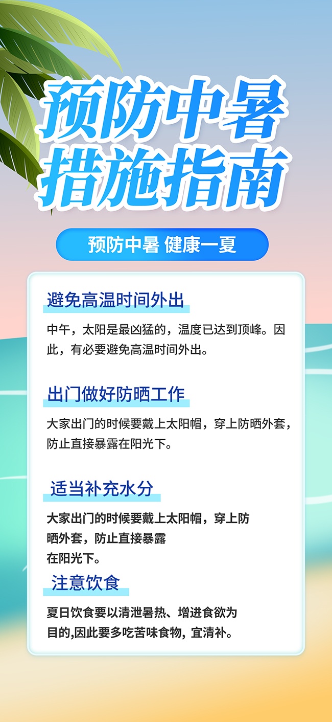 夏季防暑预防中暑安全知识海报