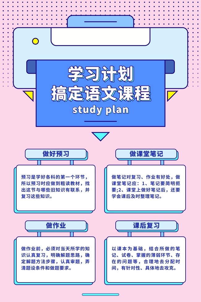 学习计划攻略海报