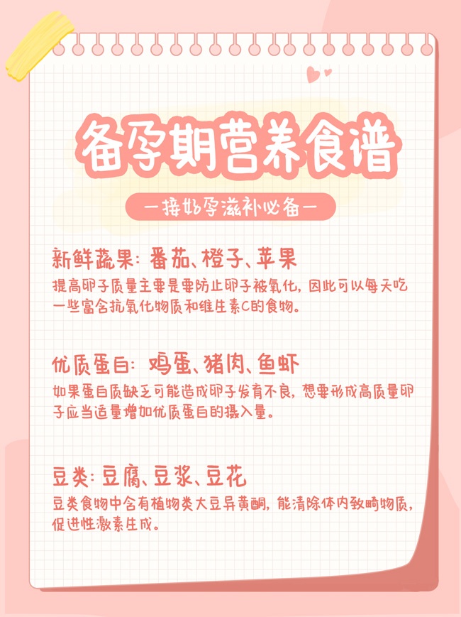备孕期营养食谱小红书图片下载