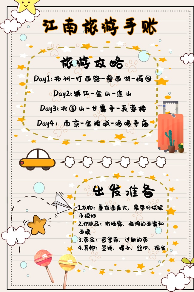 旅游手帐图片素材下载