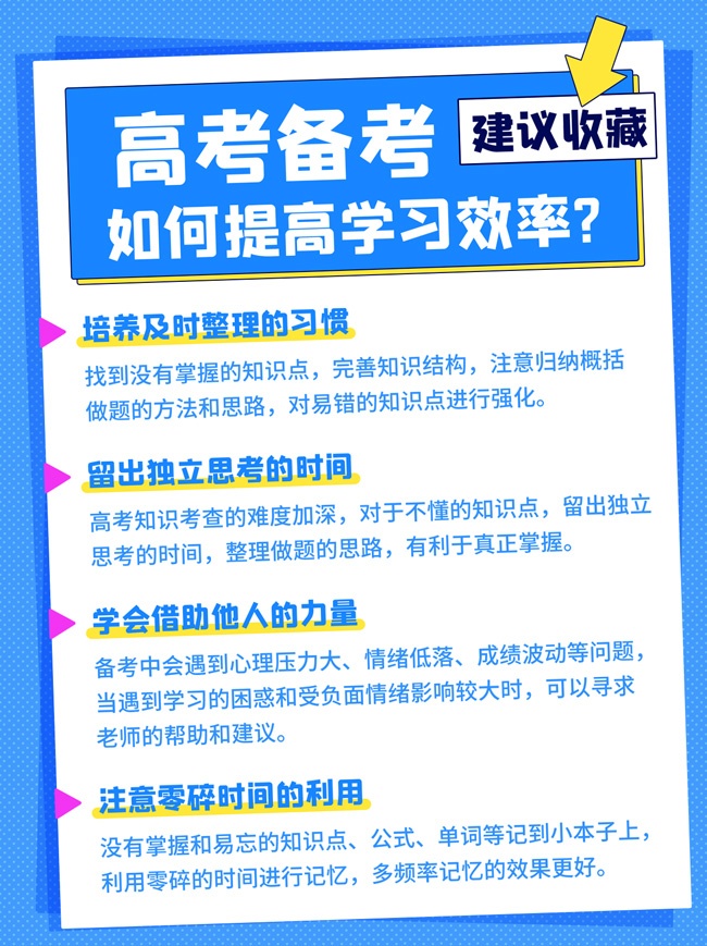 高考备考学习方法小红书笔记封面模板