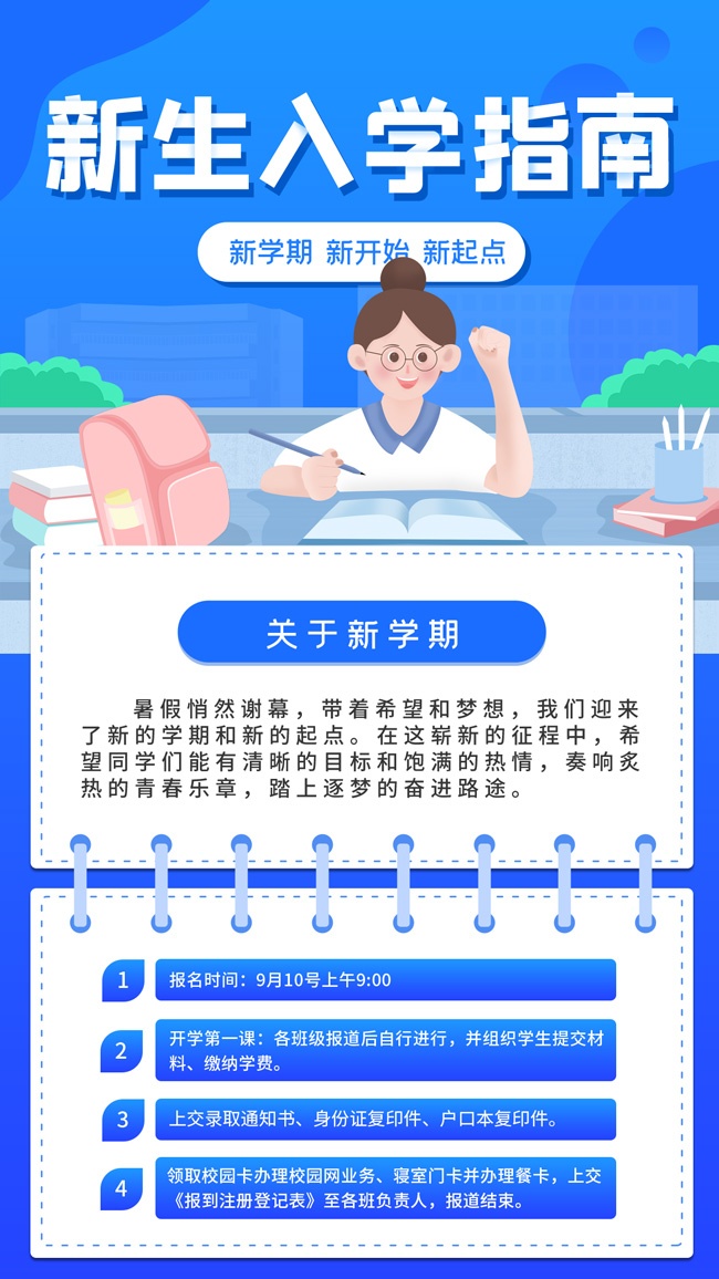 新生入学指南海报