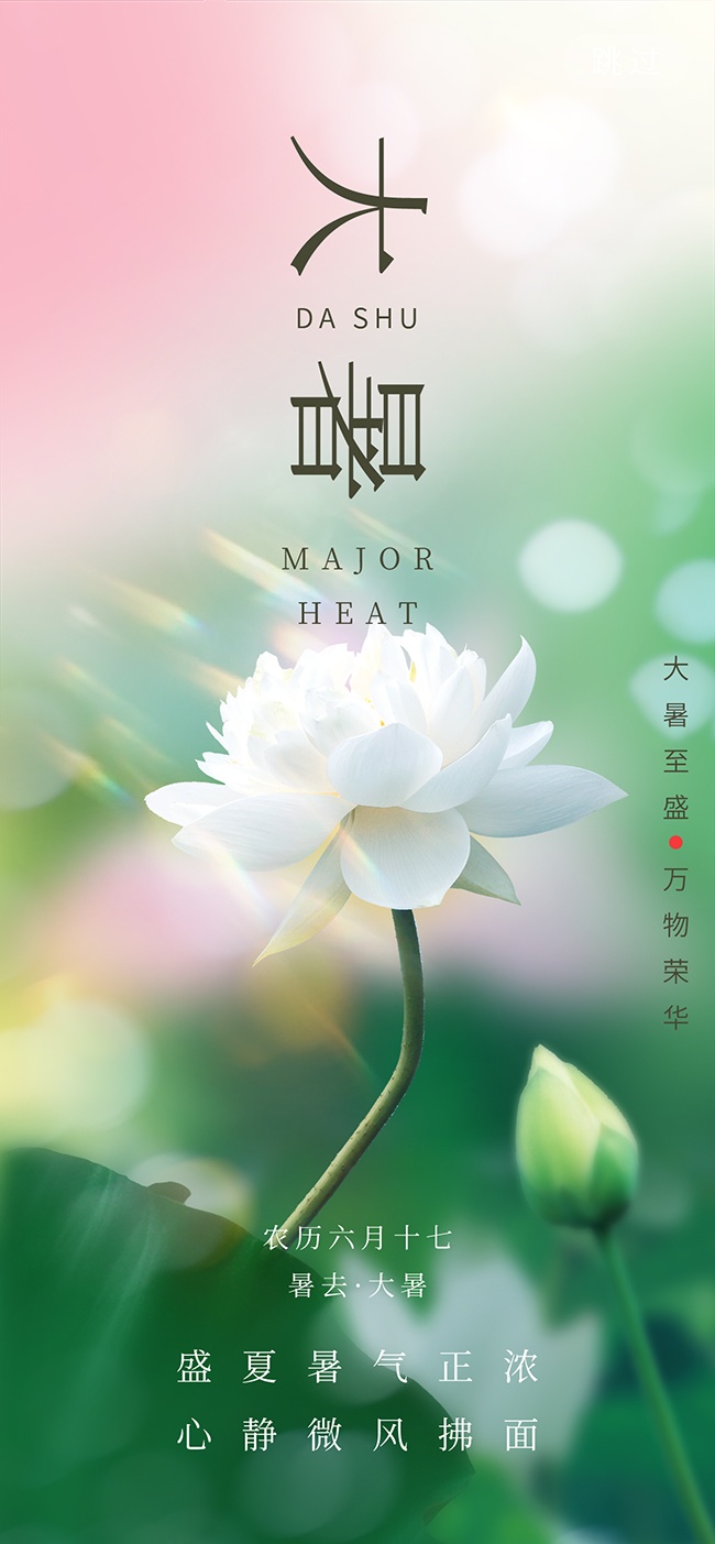 大暑节气海报图片素材下载