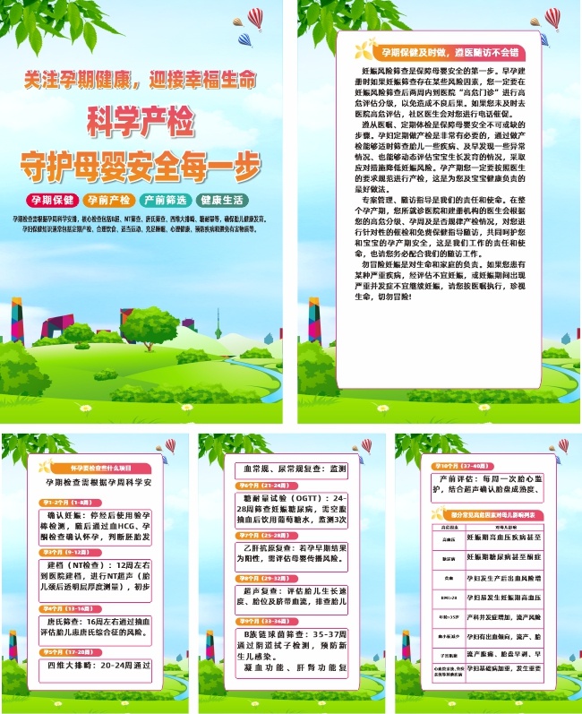 母婴健康科学产检挂图图片素材