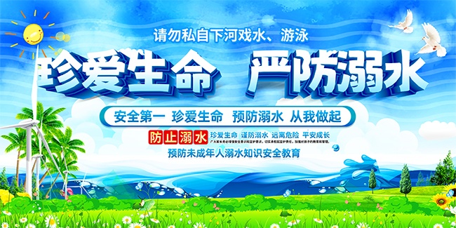 夏季预防溺水展板