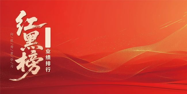 红黑榜业绩榜展板