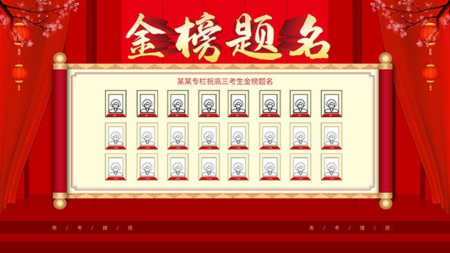 喜报金榜题名展板