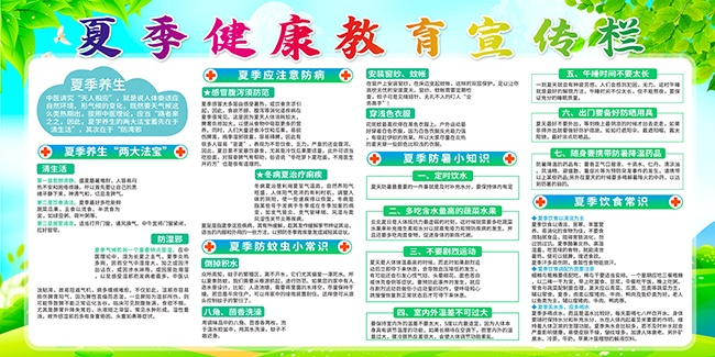 夏季健康教育知识科普宣传栏