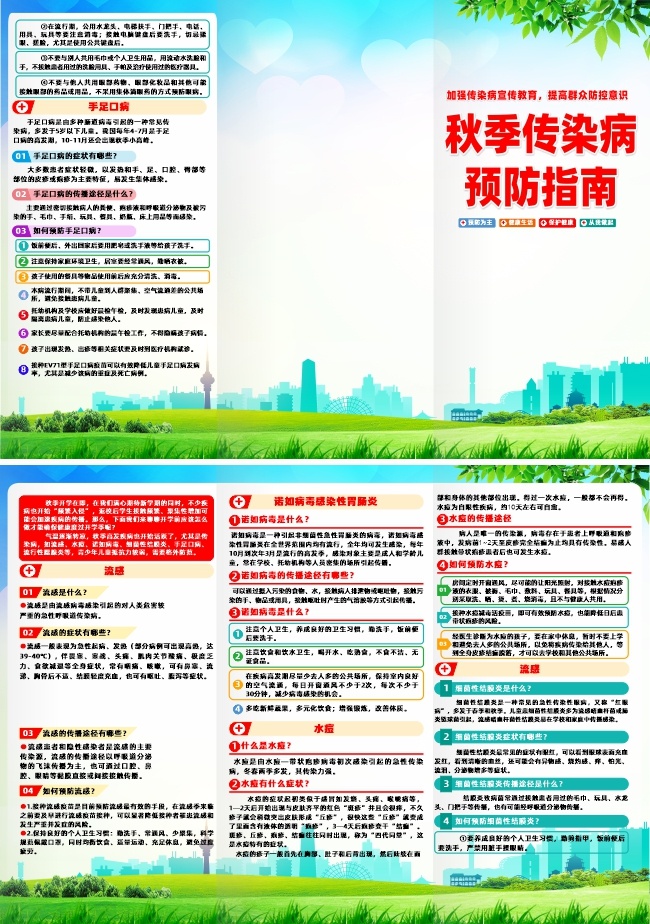 秋季传染病预防指南宣传栏图片