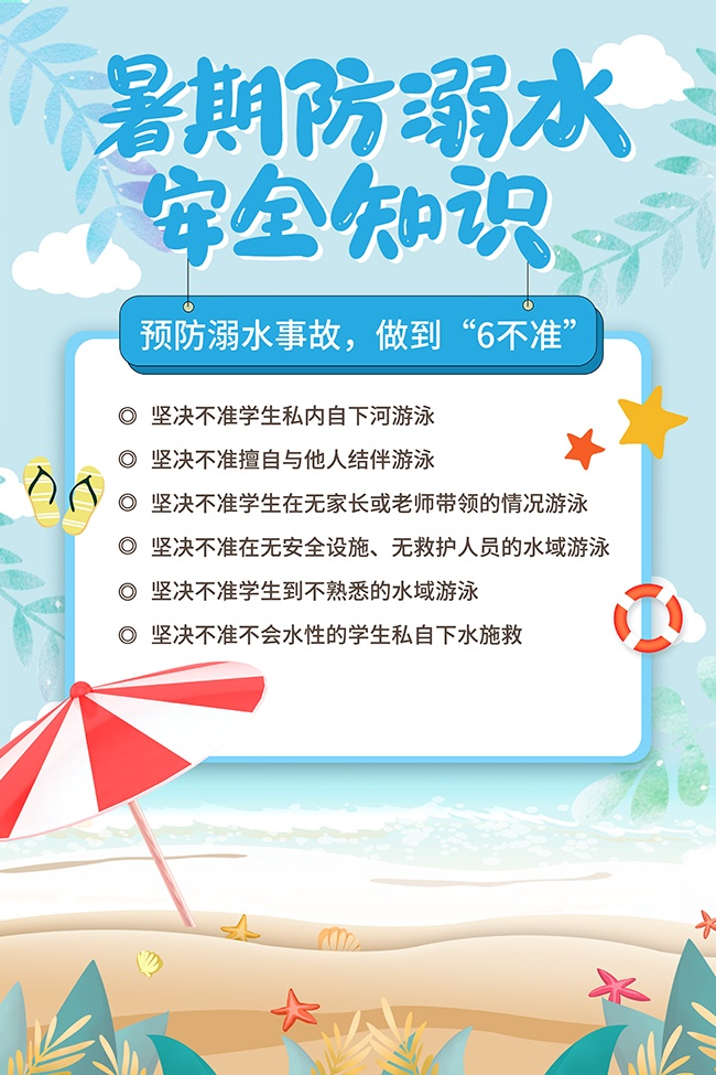 暑期防溺水安全知识广告